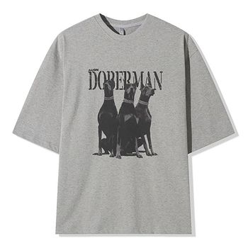 남자 캐주얼 도베르만 라운드 반팔티 AC TSH Q067 멜란지_P417770314