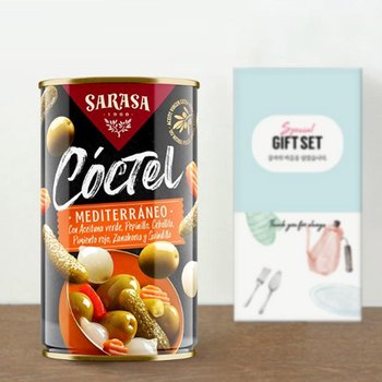 스페인 사라사 올리브열매 혼합절임 350g 1개 /지중해피클믹스,씨있음