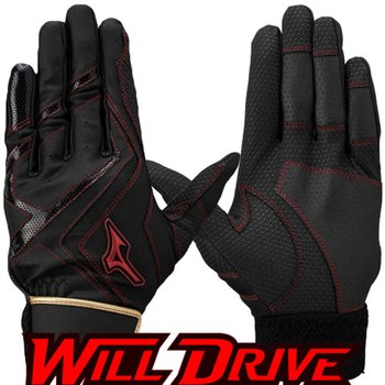 미즈노 야구 윌드라이브 배팅장갑 [검골] 1EJEA53309ARBG D2409