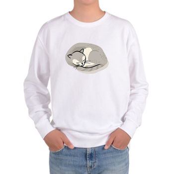 남자기모맨투맨 기모맨투맨 고양이 야옹이 낮잠 추위 디자인