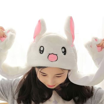토끼 귀모자 겨울 귀달이 털모자 군밤 모자 귀마개 햇 방한 여자 털 귀도리