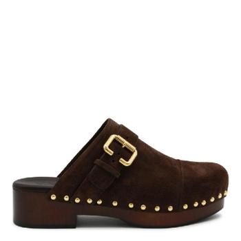 [Q11]끌로에 CH26S12ZRY27Z 여성 샌들 슬리퍼 BROWN LEATHER JEANNETTE SANDALS