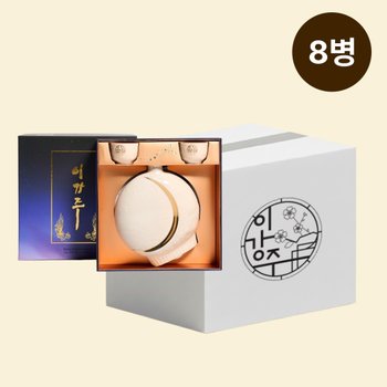 [1BOX] 이강주 초승달 25도 500ml X 8병 (잔, 케이스, 쇼핑백 포함)