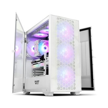 DARKFLASH DLX21 RGB MESH 강화유리 화이트 (미들타워)