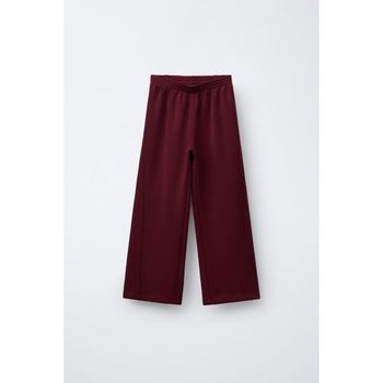 ZARA 자라 키즈 플레인 와이드 레그 트라우저스 바지 팬츠 버건디 2236710681 922847
