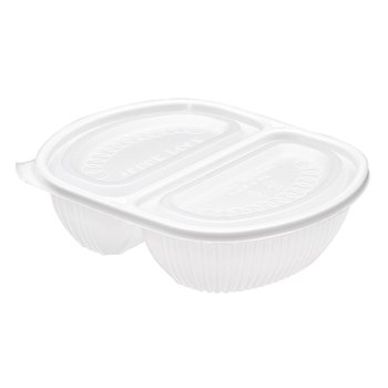 [해피팩 협력업체][DS] DS-361 화이트 짬짜면 포장 배달 용기 200세트