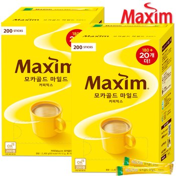 [동서식품]맥심 모카골드 마일드 커피믹스 400T (180T+20T X2개) /인스턴트믹스커피