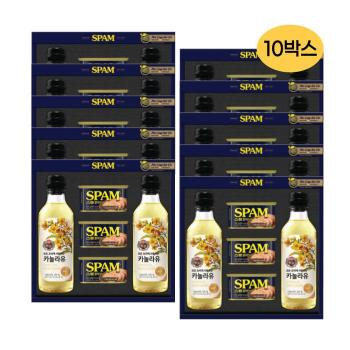 [CJ제일제당] 스팸고급유 7호 x 10박스, 스팸 클래식 200g 3개 카놀라유 500mL 2 (S41286124)