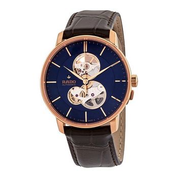 [해외] 라도 쿠폴 클래식 오픈하트 오토매틱 블루다이얼 청판 남성 레더 시계 R22895215