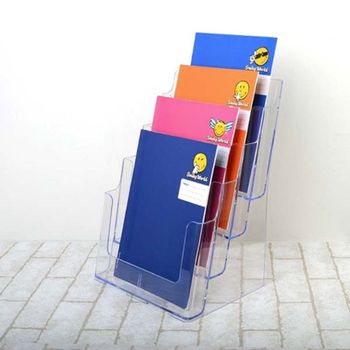 4단 541ZYQ86 A4 쇼케이스 홍보물 게시글 카다로그 거치대