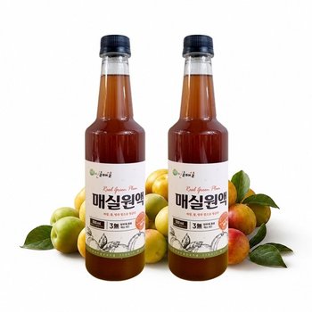광양 황매실청 1000ml (500ml x 2개) 진실매실 국내산 매실원액 농가직송 매실액기스 jins
