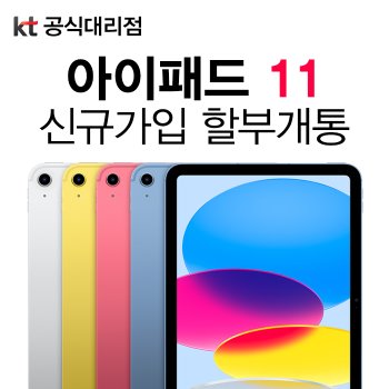 KT 태블릿 아이패드 A16 Wi-Fi + Cellular 256G 옐로우 신규가입 통신사 할부 개통