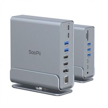 포트 확장 USB4 C타입 DS151 허브 15in1 멀티 Soopii 독 썬더볼트 멀티허브