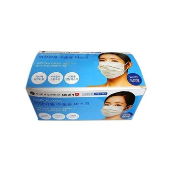 메디인 국내산 병원 일회용 수술용마스크 덴탈 화이트 (52764011)