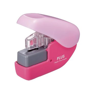 [해외] PLUS 플러스 스테이플러 바늘없는 종이 클린치 미니 핑크 SL-104NB 31-113