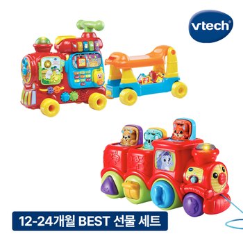 브이텍 칙칙폭폭 BEST 선물 세트 (알파벳 트레인 붕붕카 + 멜로디 동물기차)