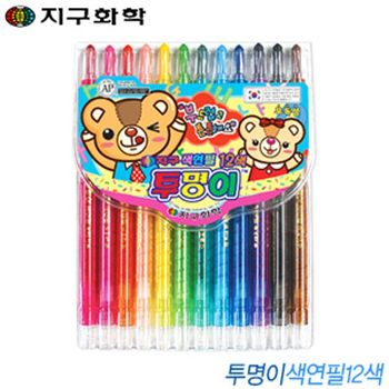 지구화학 754IFZ62 투명이색연필12색 돌려쓰는색연필