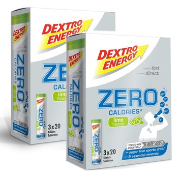 [해외] Dextro Energy 덱스트로 에너지 칼로리 제로 전해질 음료 라임 맛 3X20 타블렛 2팩