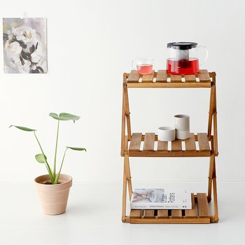 마켓비 DUGLAS 선반 415 좁은 3단 아카시아 당일발송