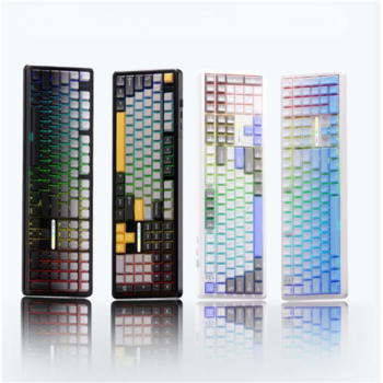 [해외직구] Aula 독거미 F108 유무선 기계식 키보드 풀배열 핫스왑 블루투스 2.4G RGB  예약판매