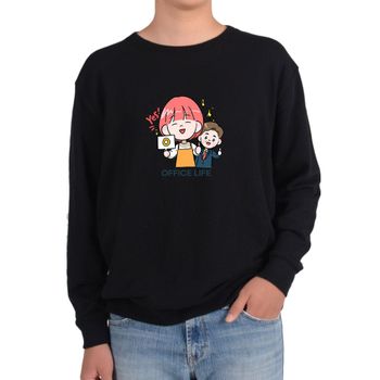 맨투맨 직장생활 라떼는말야 점심메뉴 직장상사 그림 여자맨투맨