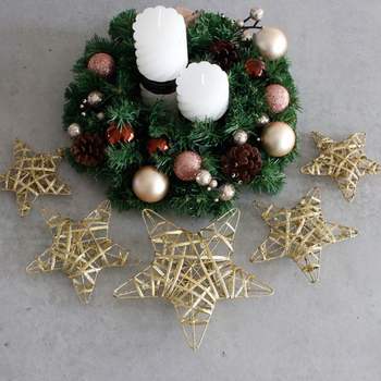 크리스마스 성탄 트리 장식용 반짝이 별 철제별 장식