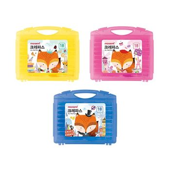 모나미 모니주 크레파스 미술품 색칠용품 18색 세트