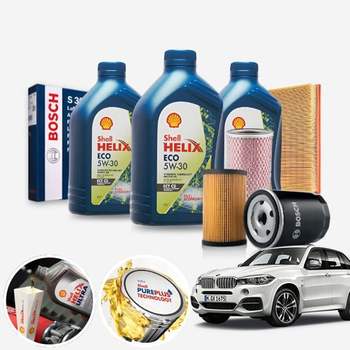 F15 X5 (14~18) M50d (N57) 디젤 쉘 힐릭스 에코 합성엔진오일 5w30 필터세트