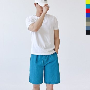 GSS N35M 남여 커플 워크 팬츠 비치 밴딩 반바지 (WF76138)