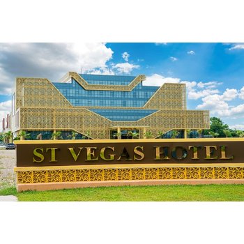 [라오스5일]ST배가스 카지노호텔 다색54홀 관광포함 특석식제공 골프볼마커+라오위스키제공