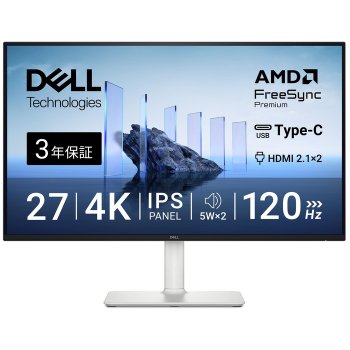 [해외] 델 S2725QC 27인치 4K 모니터 무결점 3년 보증 IPS 논글레어 USB Type-C x1, HD