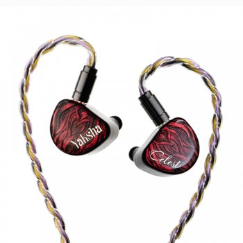 [해외] HiFiGo Kinera Celest Yaksha 유선 하이브리드 인 이어 모니터 이어폰 핑크 4.4MM