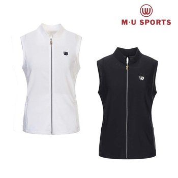 뮤시 조직감 메쉬 풀집업 베스트 MU21322VP01
