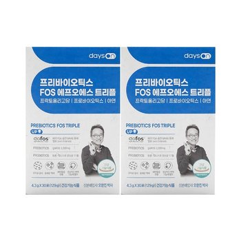 데이즈온 오한진 프리바이오틱스 FOS 트리플 4.3g x 30포 x 2박스
