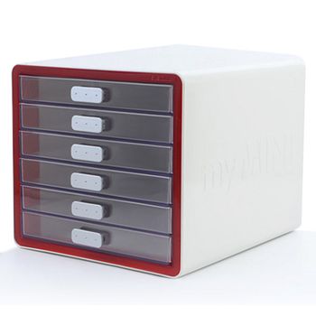 시스맥스 마이 ASEL3349 미니 소품함 6단 레드 정리함 보관함