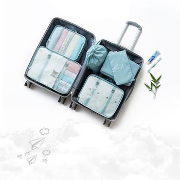 캐리어 정리 끝판왕 7종 파우치 세트 여행준비물 기내용파우치