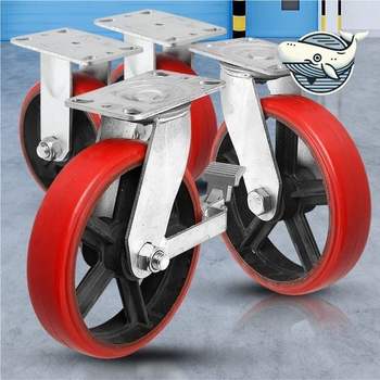내구성 강화 고하중 캐스터 적색 견고한 이동 발통 대차바퀴