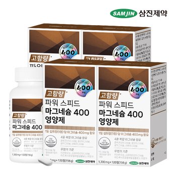 파워 스피드 마그네슘 400 영양제 4병 (480정)