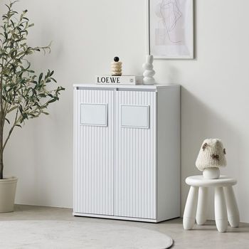 F41631 분리수거 휴지통 2칸 수납장 600 2colors