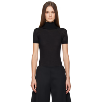 25 FW 알라이아 블랙 시스루 바디수트 242483F358012