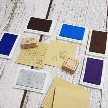 컬러 스탬프 패드 B 도장 잉크 인주 핑거프린트