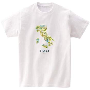 길단 반팔티 아시아핏 USA핏 세계지도 Italy 수채화 AI 이미지