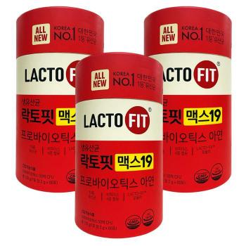 [종근당건강]  생유산균 락토핏 맥스19 프로바이오틱스 아연 2g x 60포 3통 -SDL (S48040300)