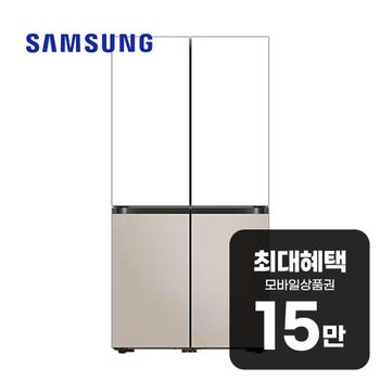 삼성 비스포크 AI 4도어 냉장고 905L (화이트/베이지) RM70F90R2ZG 렌탈 60개월 월 53600원