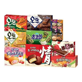 오리온 인기 과자 골라담기 오뜨 찍먹예감 초코파이 카스타드 비쵸비 후레쉬베리 등