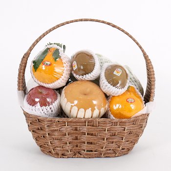 [전국택배 1/26부터 순차출고]과일 바구니 4.3kg (샤인,파인,사과,배,자몽,골드키위,한라봉)