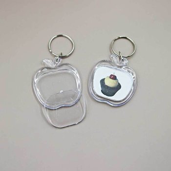 모양 액자 열쇠고리 아크릴 사과 사진 증사액자 증사홀더 아크릴 증명