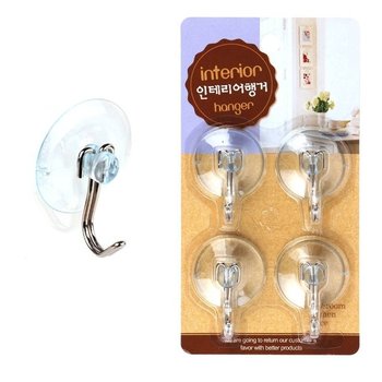 36mm 흡착행거 4P 투명큐방 꼬마 큐방 인테리어 흡착 (WFH2QOE)