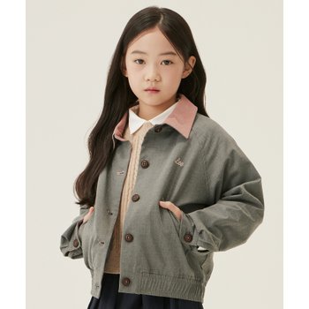 LK2403JK71CH 공용 점퍼 재킷 아우터 스쿨 레귤러핏 체크 블루종 자켓
