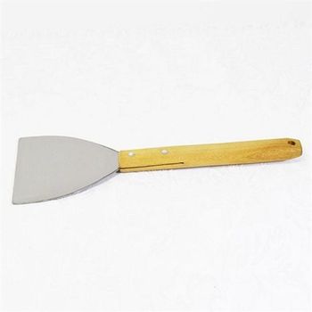 스텐 뒤집개 우드 손잡이 뒤집개 넓적한 바베큐 그리들 볶음용
